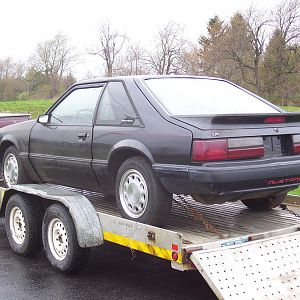 Car being towed by a 2500 1993 duramax lol...