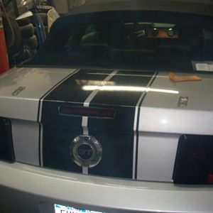 In body shop with stock spoiler removed