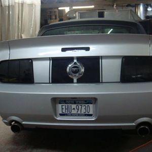 Painted tail lights and flowmaster exhaust.