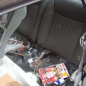 Home made under seat storage.