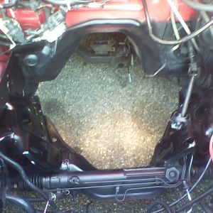 Clean up and paint in the engine bay