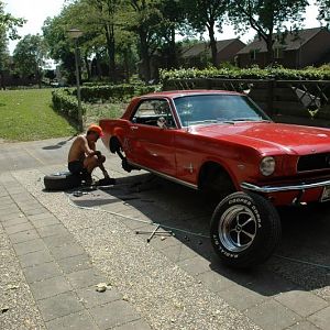 fixing the brakes for the yearly tests.