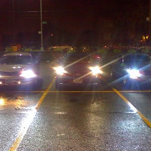 from the left; My 2002 Dodge intrepid-currently my daily driver, (middle) my boy's 2003 infiniti g35, and last but not least my 2007 Ford Mustang.