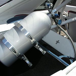 Platinum siver powder coated NOS bottle