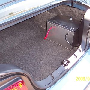 07 Stang battery box in truck