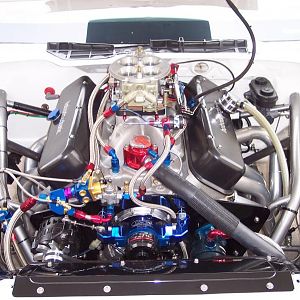 This is the power plant one of many I had built this is a pump gas 565 cu in making 860 hp@6900 rpm and 800 torque @4000 rpm making that camaro conver