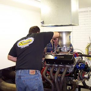 Me on the dyno with the 565 from the camaro finding that H-P