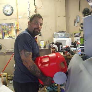 gassin her up for a test start.