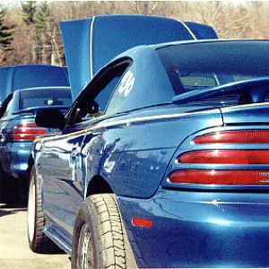 Old buddy from the area, same cars, 5 speed vs auto, yee haw!