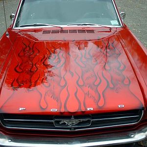 Ghost flames on hood