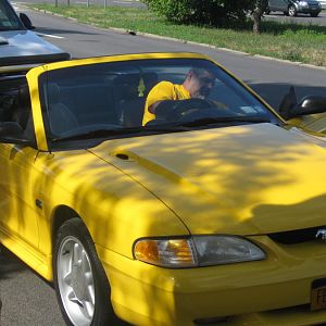 my fav pic of the car and my uncle had to be rolling out of it lol