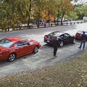 This was on the vets cruise. The other 2 mustangs and i were left behind. this was while we looked for the rest of the pack.