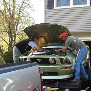 Rob & Tim helping me to Mustang Magic - 2010