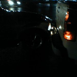 Kissing back of pick-up