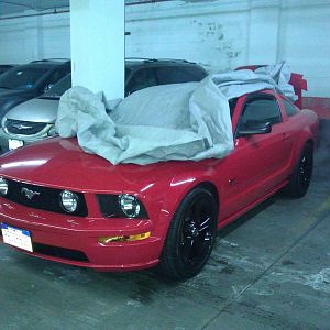 Warm up day at garage