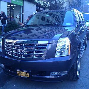 My boss got me a new mobile office to drive them around town in!! 2011 Galaxy Gray Escalade ESV