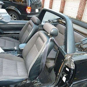 black interior with tweed Found the styling bar in Long Island!!