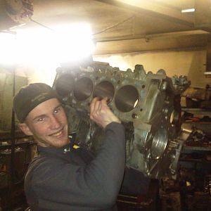 my buddy bringin the block to the hone