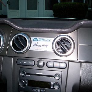 Autographed Carroll Shelby Dash Plaque