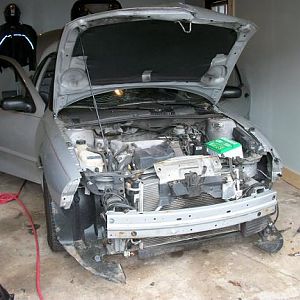 what the front end/ radiator started like