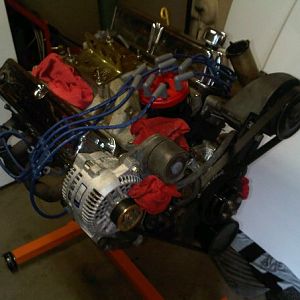 engine on stand before 408