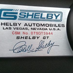 2007 SHELBY GT