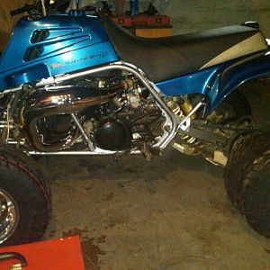 4 mil stroker, dune/aggressive ported cylinders and port matched top case, 35mm carbs, k&n pod filters, cpi inframe drag pipes, cool head with 21cc do