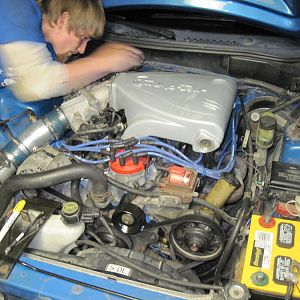 Daniel finishing up some minor connections