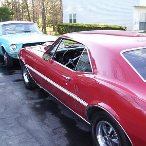 With my sis's 67' mustang