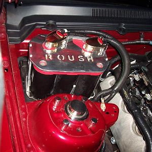 Roush billet battery box and strut tower caps