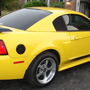 The side louvers, Deep dish replica wheels and Gas cap all have been discountinued