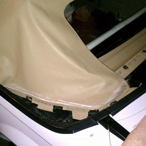 stapling the top to its brackets