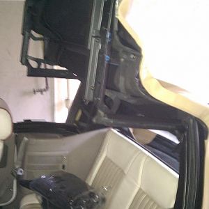 In the middle of the mounting