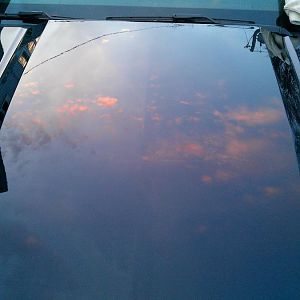 Hood shot after a wash, glaze, and some wax.