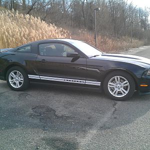 Photo from the work parking lot. You can see I park way out in the middle of nowhere to prevent door dings. Haha