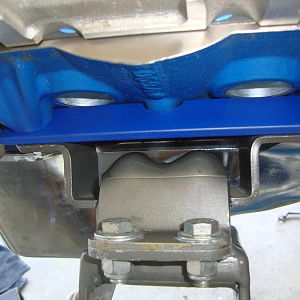 Some fabrication needed for fitment of custom  poly motor mounts to the block