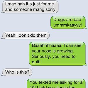 Second part from wrong number text