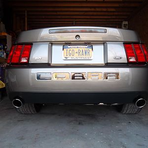 rear shot of the Borla Stingers