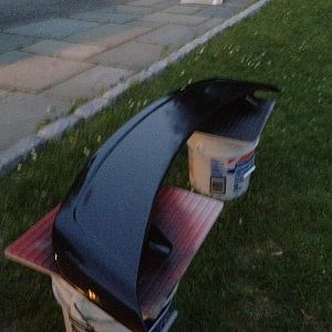Painted spoiler, adventually getting a new one