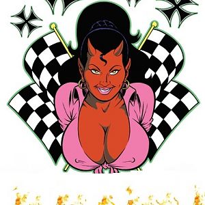 Coop DevilGirlFlags Small Wall print layout