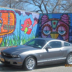 Work of art in front of work of art...April 2012