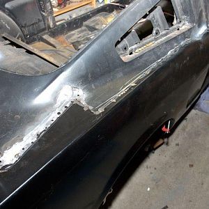 New quarter partly welded