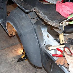 Left Side Quarter - wheelhouse patch complete