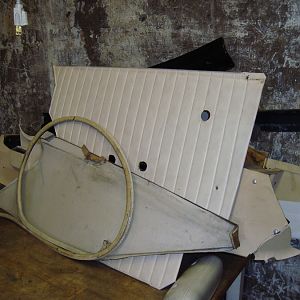 All of the interior panels are still in fair condition and may be salvageable.