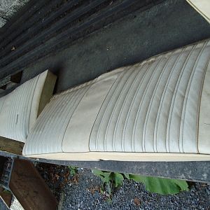 The rear seats are in much better shape than the buckets. They are outside to give any straggler mice a chance to escape.