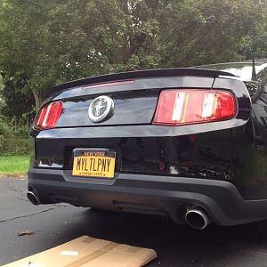 GT rear valance now installed! Much better! Thanks to redlawyers for helping. Please pardon the gross tailpipes. I need to wash my car again.