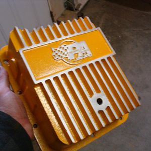 Powder coated the trans pan