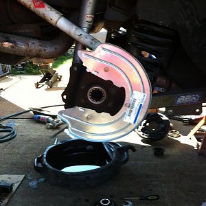 New backing plate and dust shield