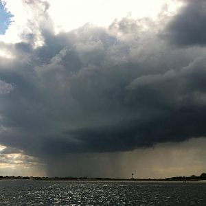 Rain. we got drenched. Jones inlet
