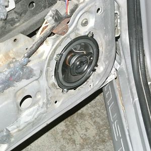 New Speaker, Pioneer also, but 3 way output, higher power potential.  Custom fit, not difficult.